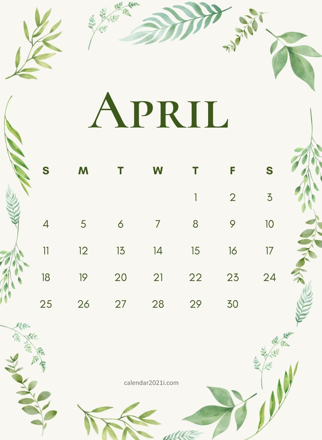April 2021 Calendar Wallpapers - Top Free April 2021 Calendar ...