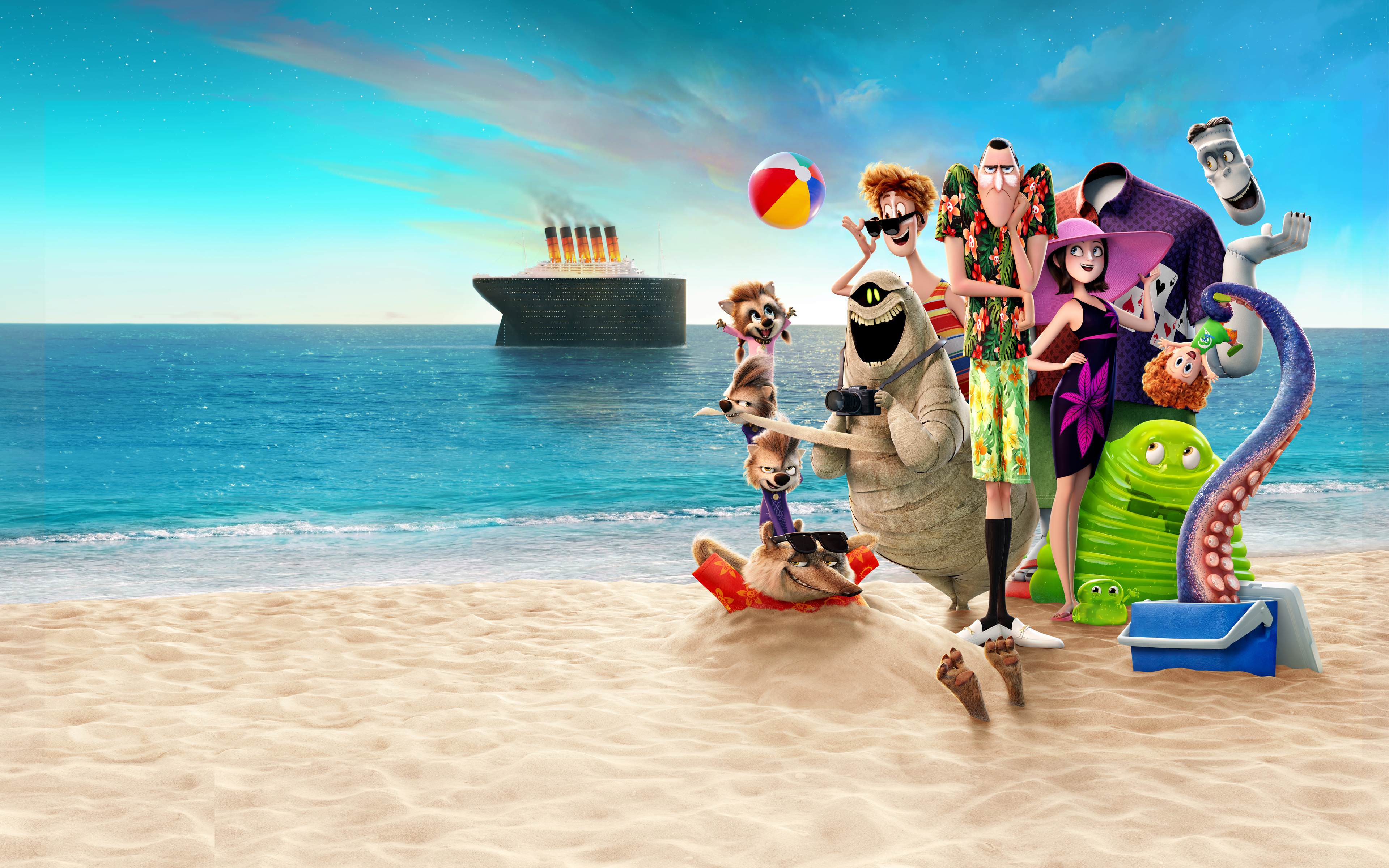 3840x2400 Hotel Transylvania 3 Summer Vacation 2018 4K 8K Wallpaper