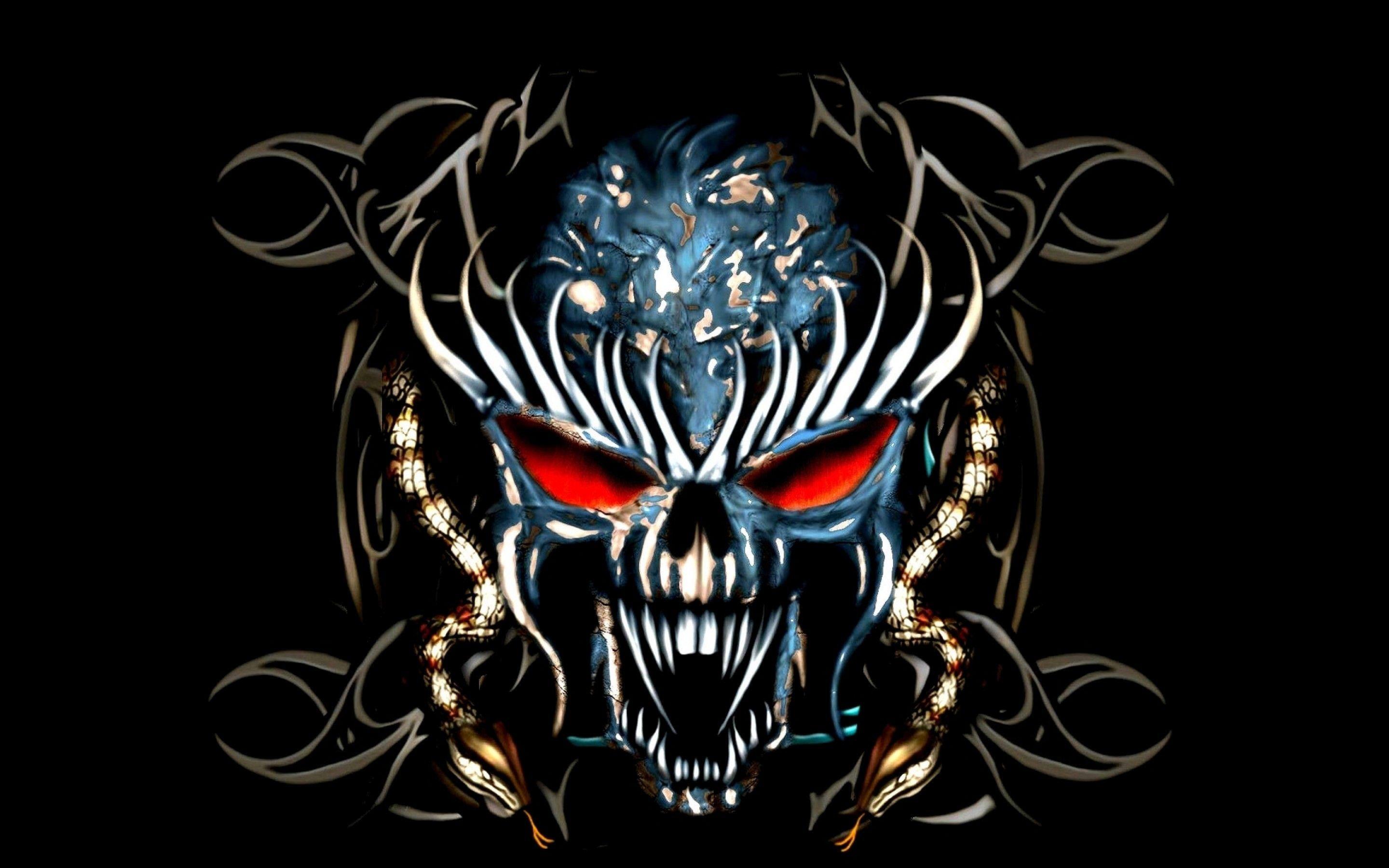 2880x1800 Dark skull wallpaperd and abstract