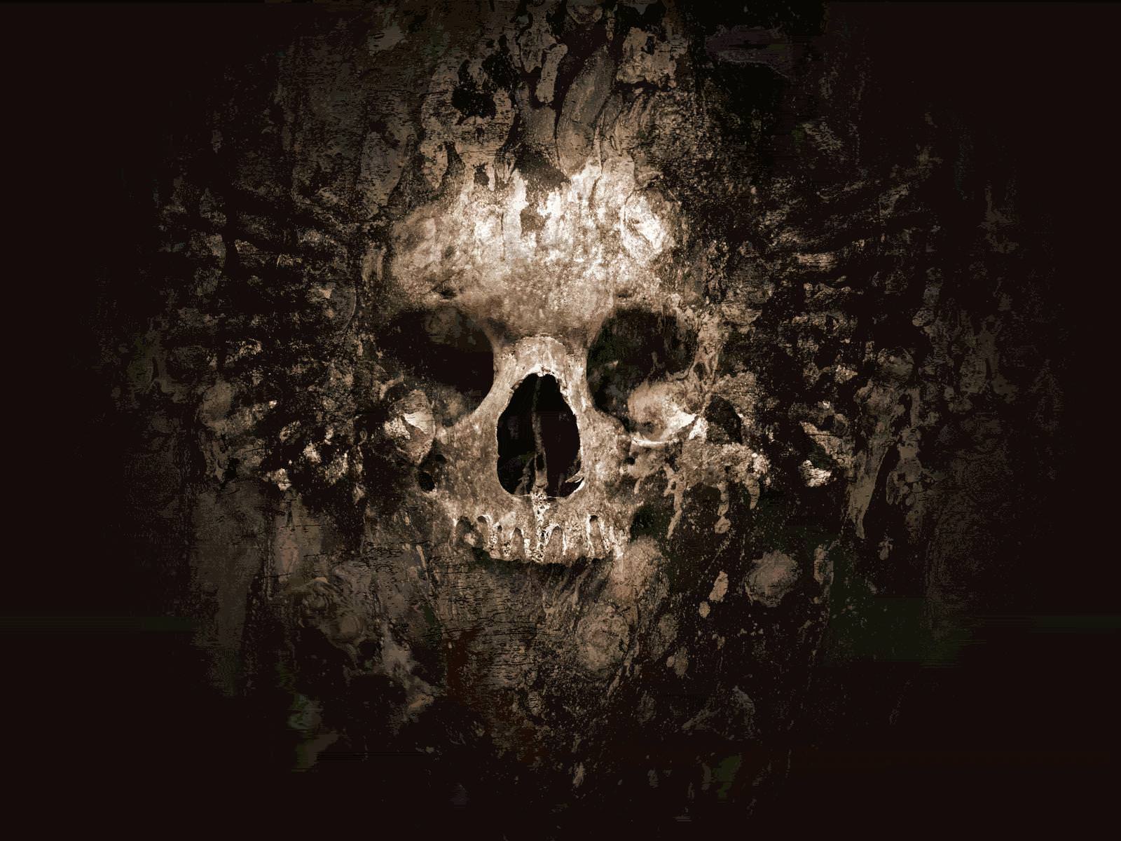 1600x1200 Art Dark Skull Wallpaper Desk Wallpaper. High