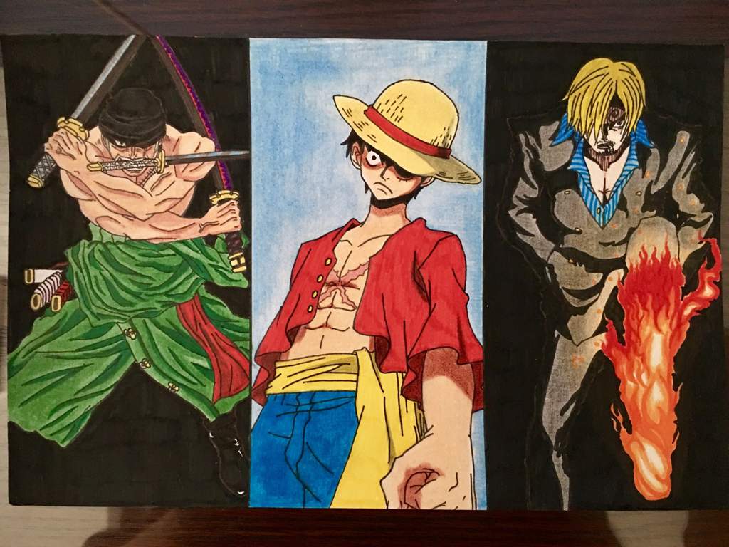 One Piece-Monster Trio [Luffy-Zoro-Sanji]Wallpaper by miahatake13 on  DeviantArt