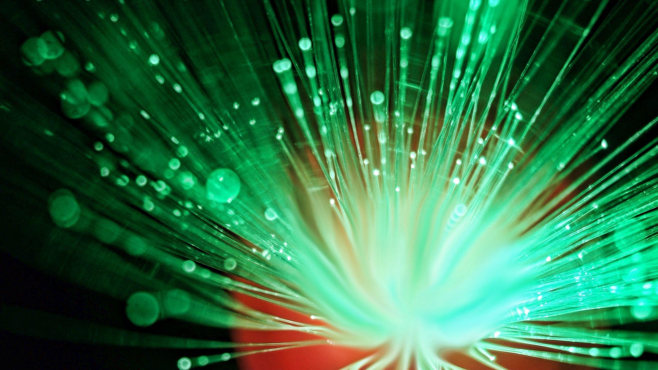 2560x1440 Bokeh Glare Optical Fiber HD Abstract Wallpaper