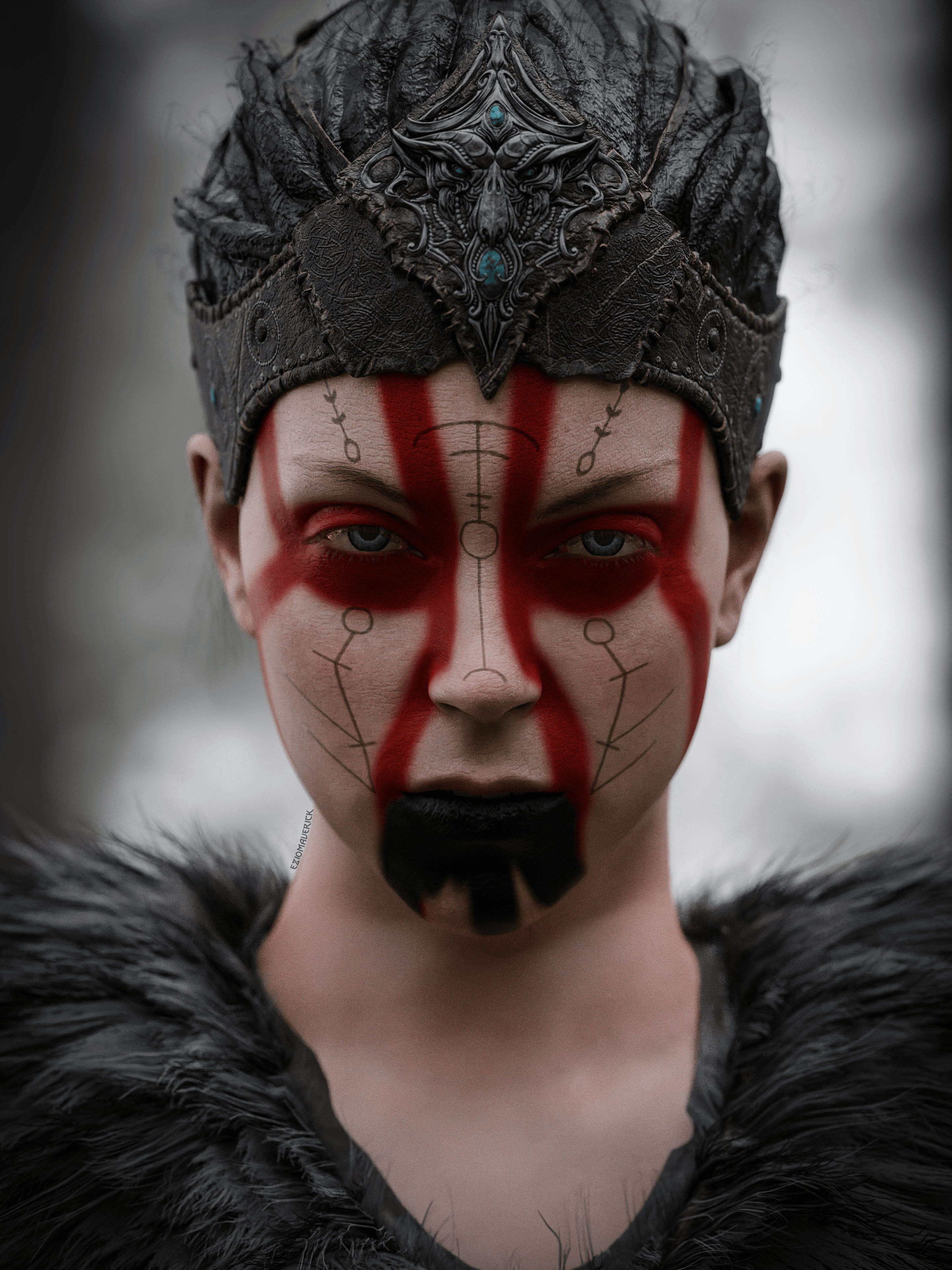 2880x3840 Senua. (Fanart3D)