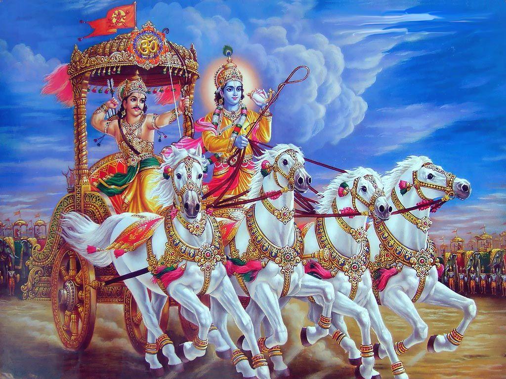 1024x768 Krishna In Mahabharat HD Wallpaper
