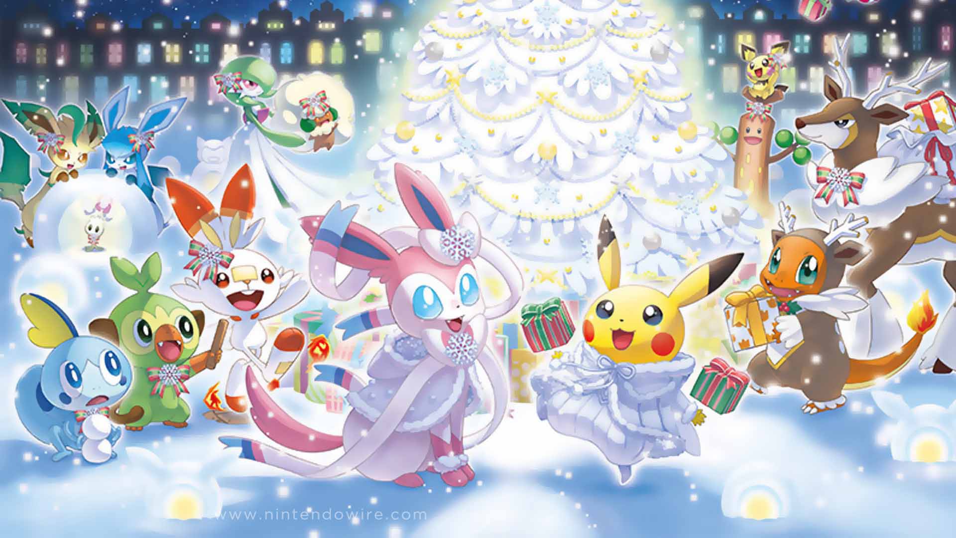 1920x1080 Pokemon Christmas Wallpaper