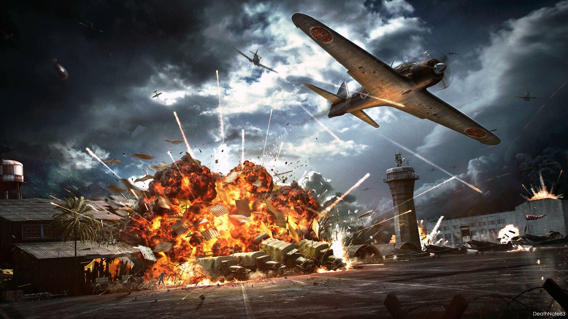 1920x1080 Sky Battle WW2 Wallpaper. Dieselpunk WW2 Wallpaper, WW2 Wallpaper and WW2 Captain America Wallpaper
