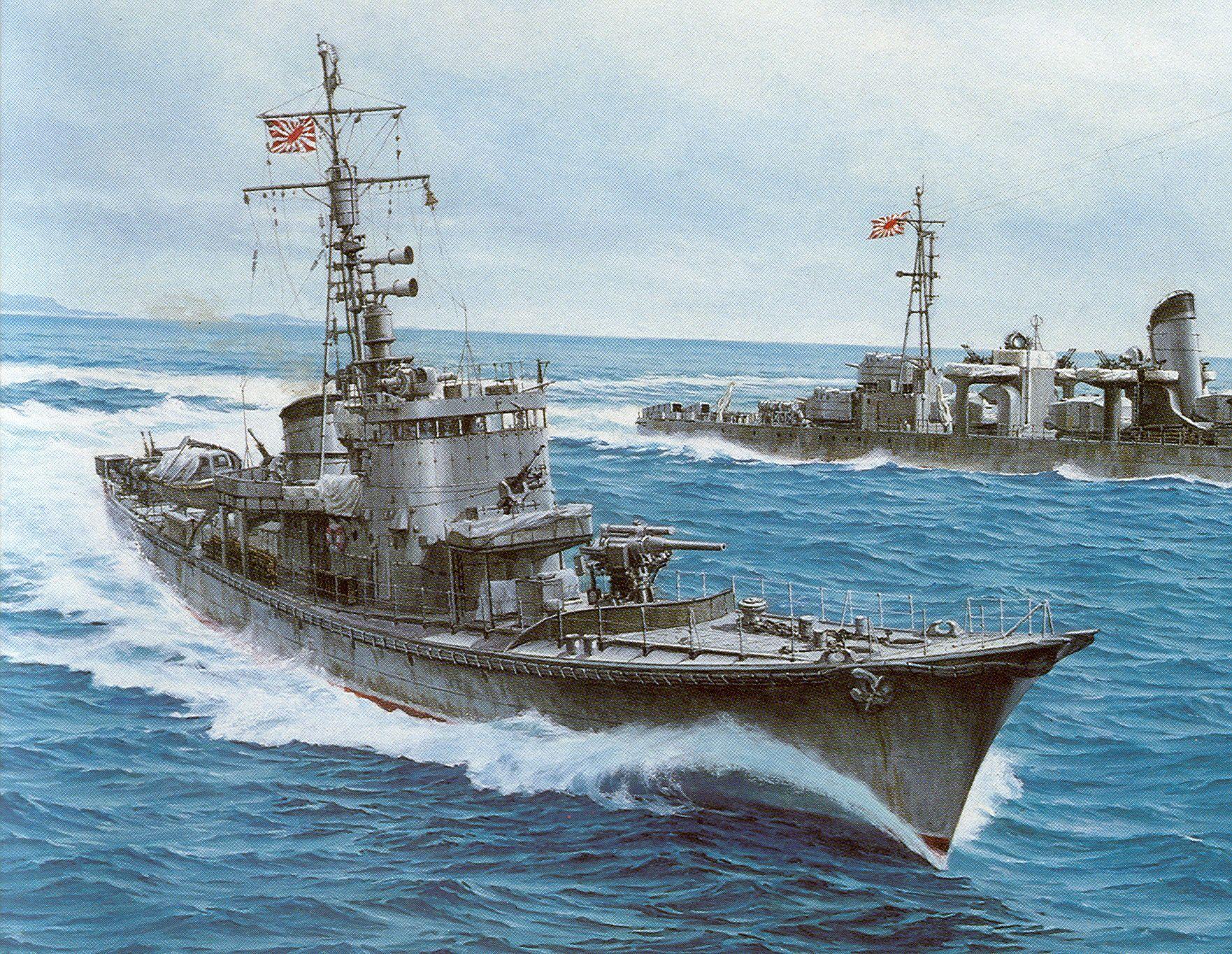 1762x1364 Japanese Subchasers. Ship paintings, Imperial japanese navy, Ship poster