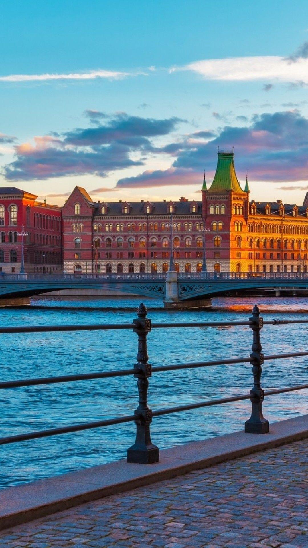 1080x1920 Download 1080x1920 Stockholm, Sweden, River Wallpaper for iPhone iPhone 7 Plus, iPhone 6+, Sony Xperia Z, HTC One