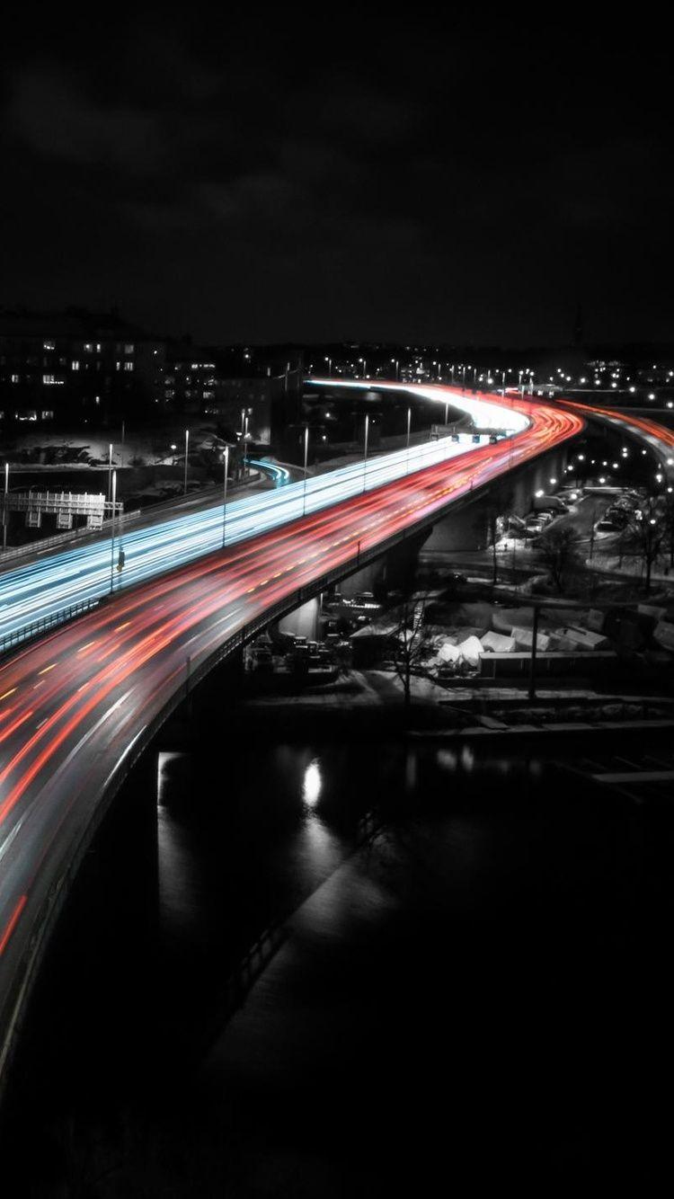 750x1334 Stockholm Highway Speed Trails Lights iPhone iPhone 6S, iPhone 7 HD 4k Wallpaper, Image, Background, Photo and Picture