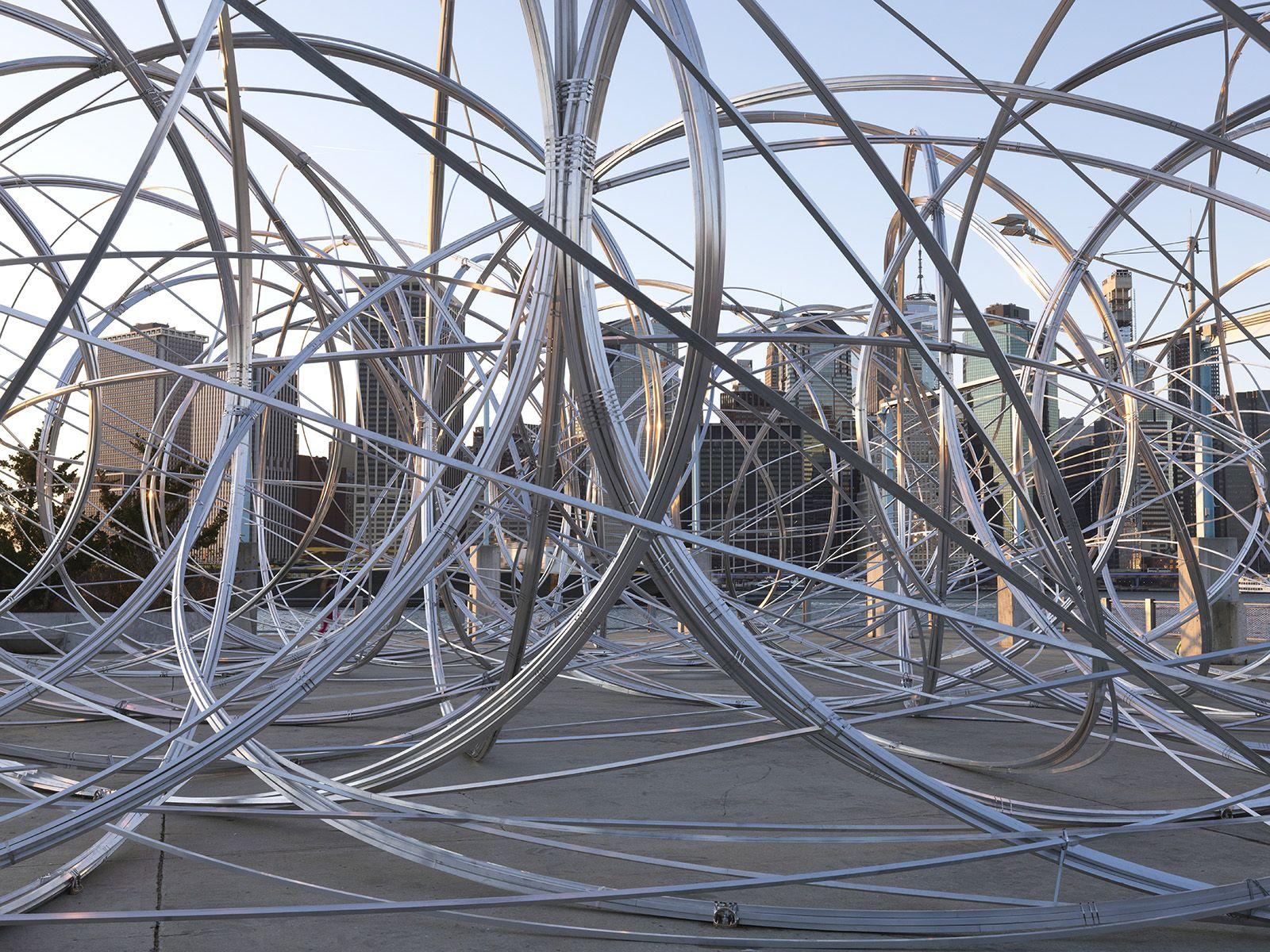1600x1200 K Pop Boy Band BTS Brings Antony Gormley's 'New York Clearing' To Brooklyn Bridge Parksqft