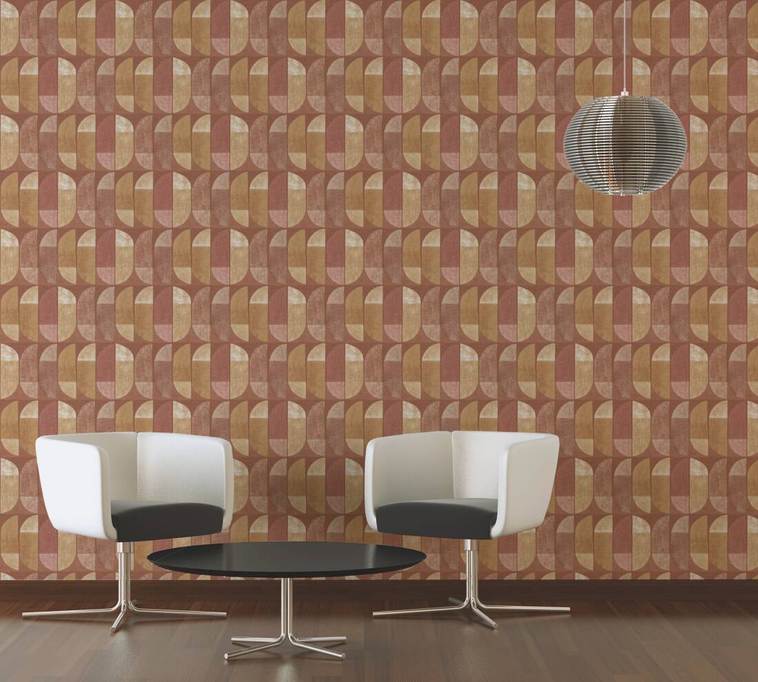 1100x990 Private Walls Wallpaper «Graphics, Brown, Cream, Orange, Yellow» 375317