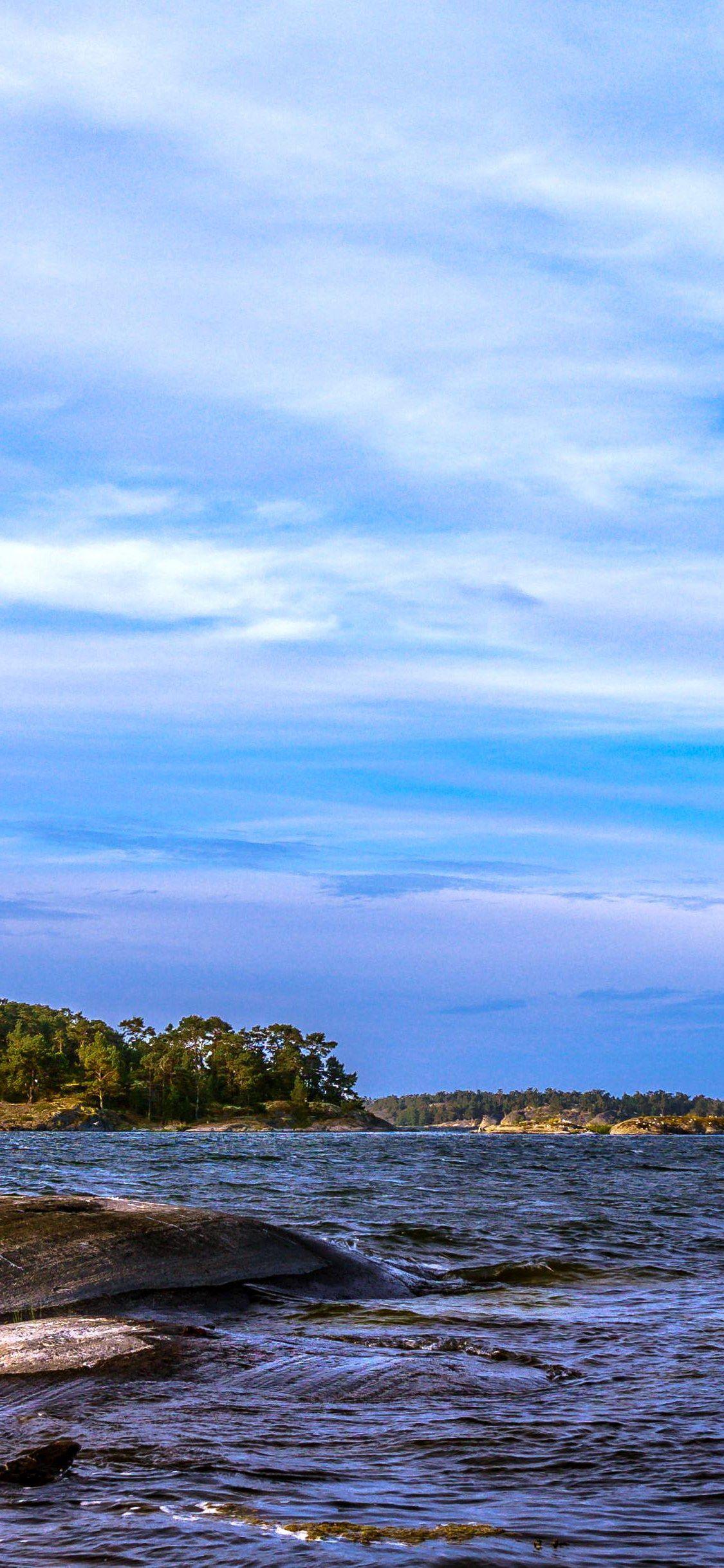 1125x2436 rocks stockholm archipelago sweden ocean wallpaper iPhone X Wallpaper. Ocean wallpaper, Stockholm archipelago, Beach wallpaper