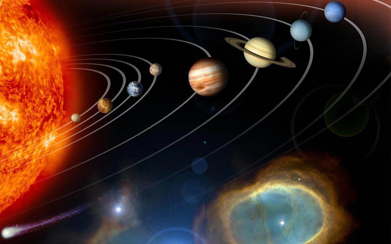 1600x1000 wallpaper: Planets In Space Wallpaper
