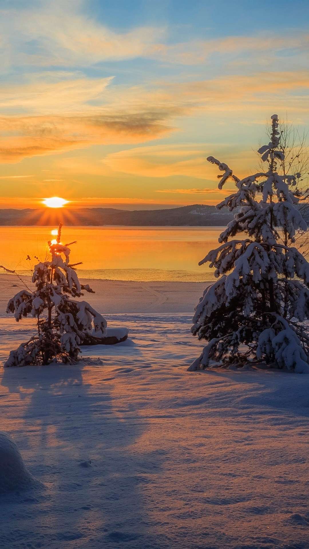 1080x1920 Sweden Winter Wallpaper iPhone