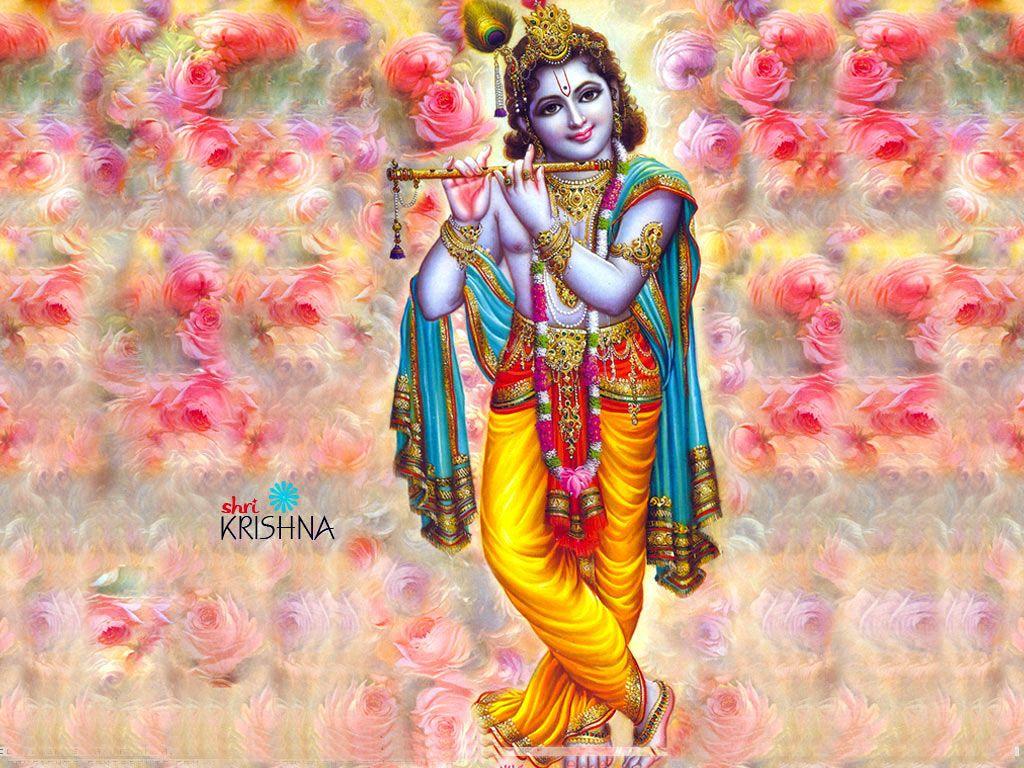 1024x768 beautiful wallpaper of lord krishna