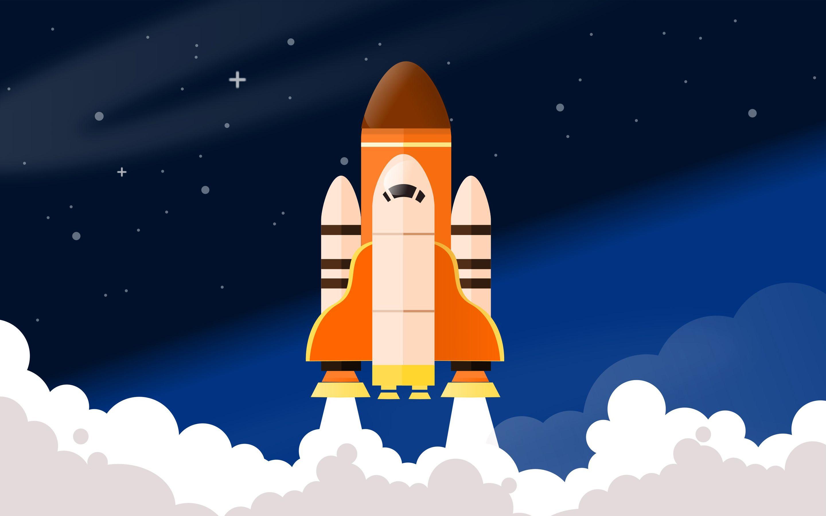 2880x1800 Space Shuttle Art HD Wallpaper