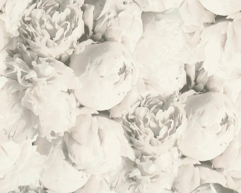 1000x800 A.S. Création Wallpaper «Flowers, Beige, Cream, Grey, Taupe» 373984