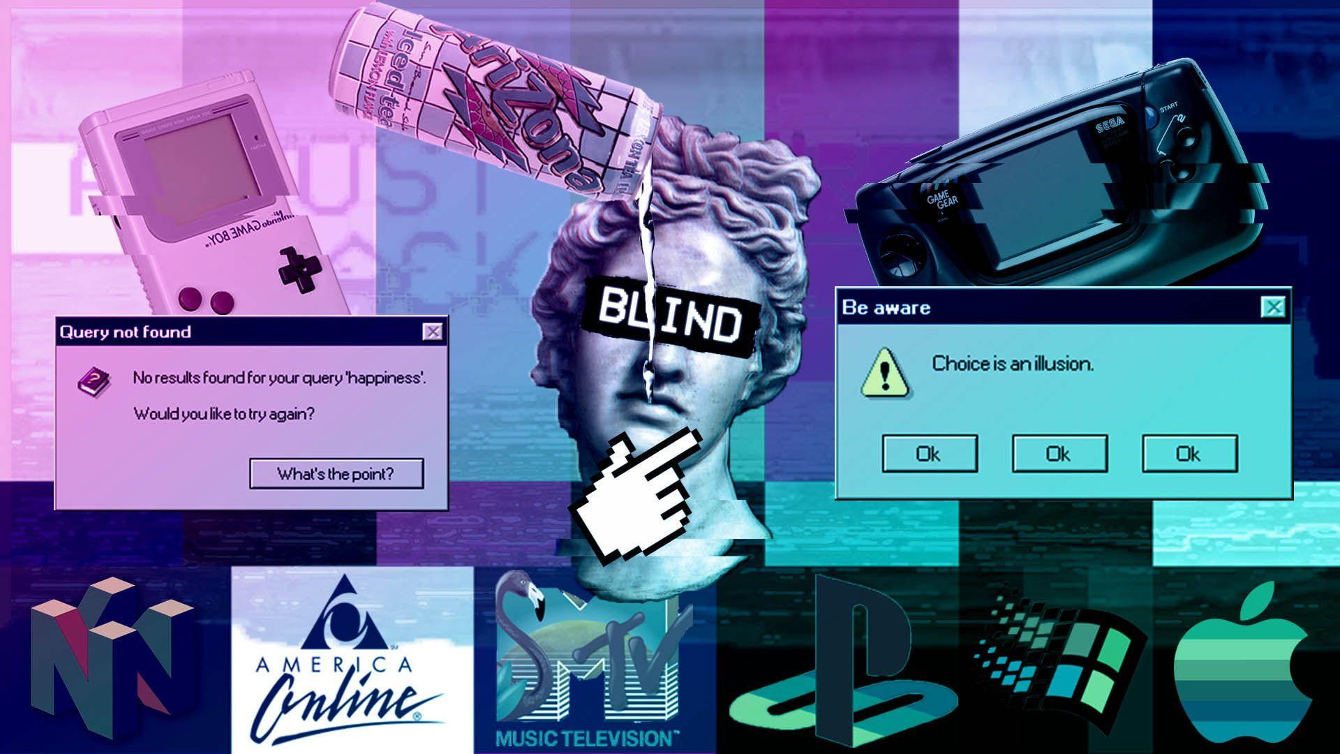 1920x1080 vaporwave s classical art #GameBoy Game Gear #AOL #Microsoft Windows 95 Windows 98 #P. Vaporwave wallpaper, Aesthetic desktop wallpaper, Microsoft wallpaper