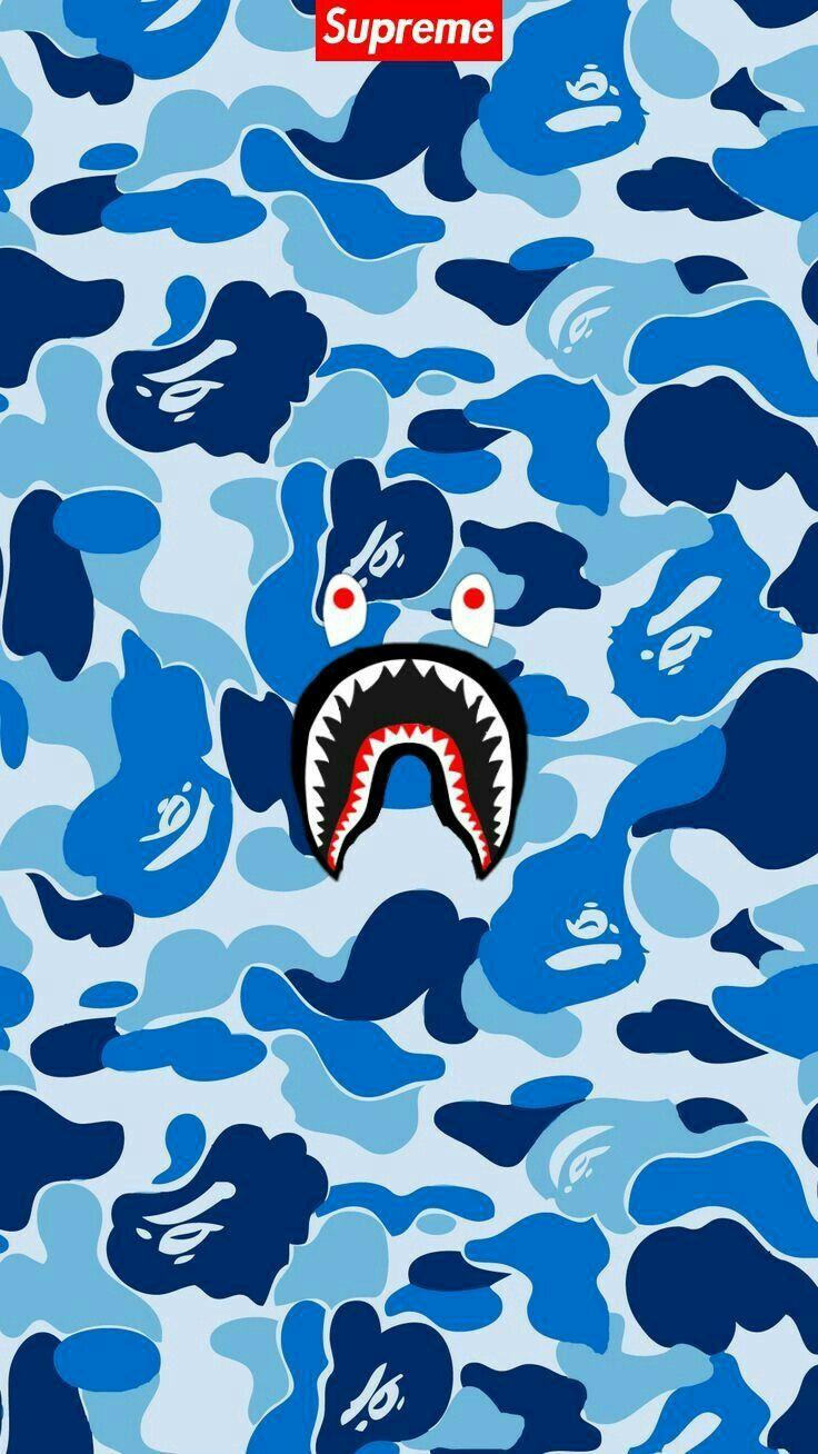 736x1308 Blue Supreme Wallpaper Free HD Wallpaper