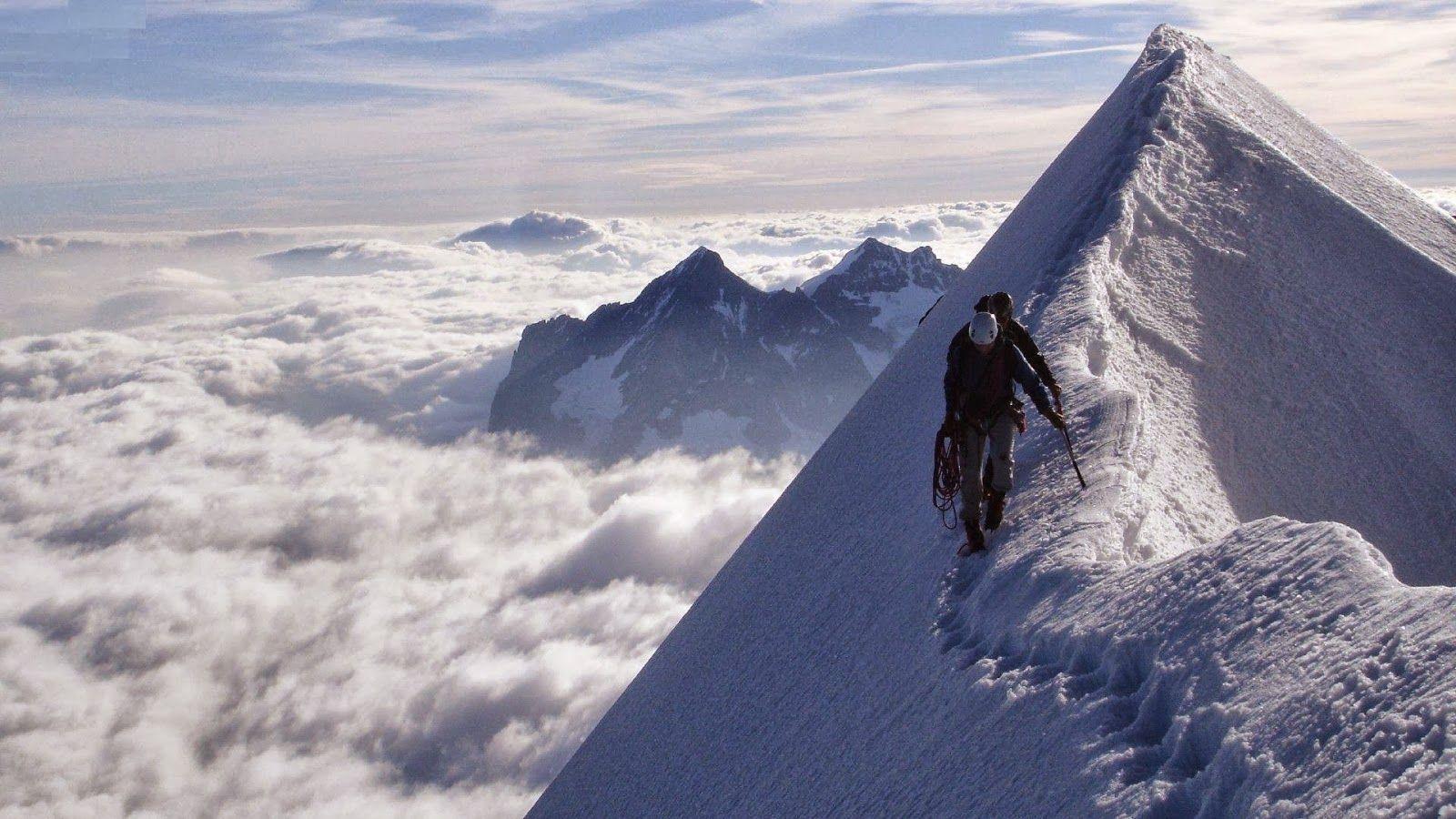 1600x900 Snowy Mountains Wallpaper