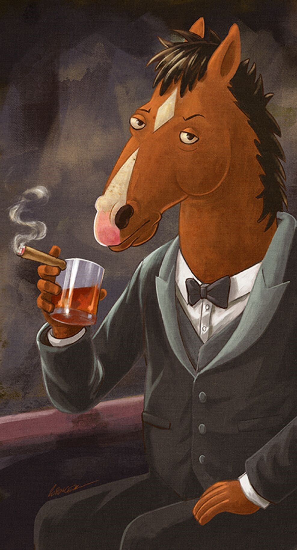 988x1830 BoJack Horseman Wallpaper:k Background [ HD ]