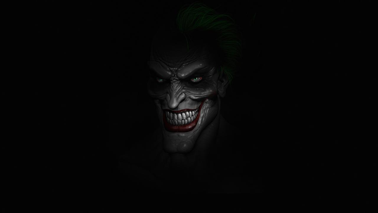1280x720 Scary Joker Minimal 4K 720P Wallpaper, HD Superheroes 4K Wallpaper, Image, Photo and Background