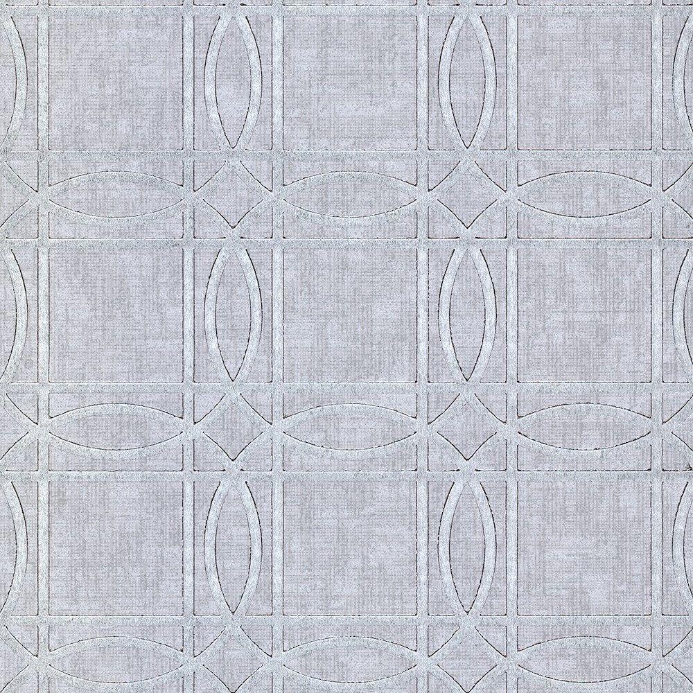 1000x1000 Arthouse Kiss Foil Geo Grey Silver Wallpaper