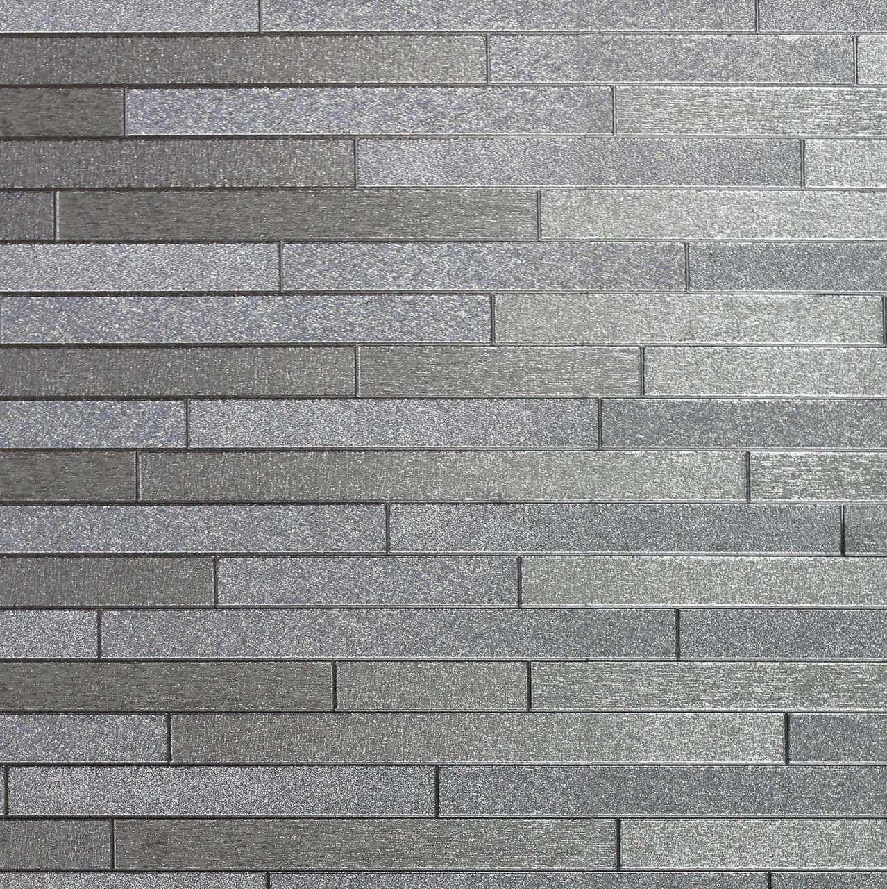 1278x1280 Metallic Foil Slate Silver Vinyl Wallpaper By Arthouse