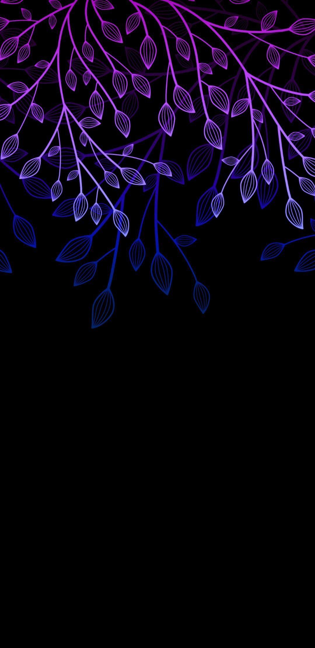 1080x2220 Purple leaves. iPhone X Wallpaper X Wallpaper HD