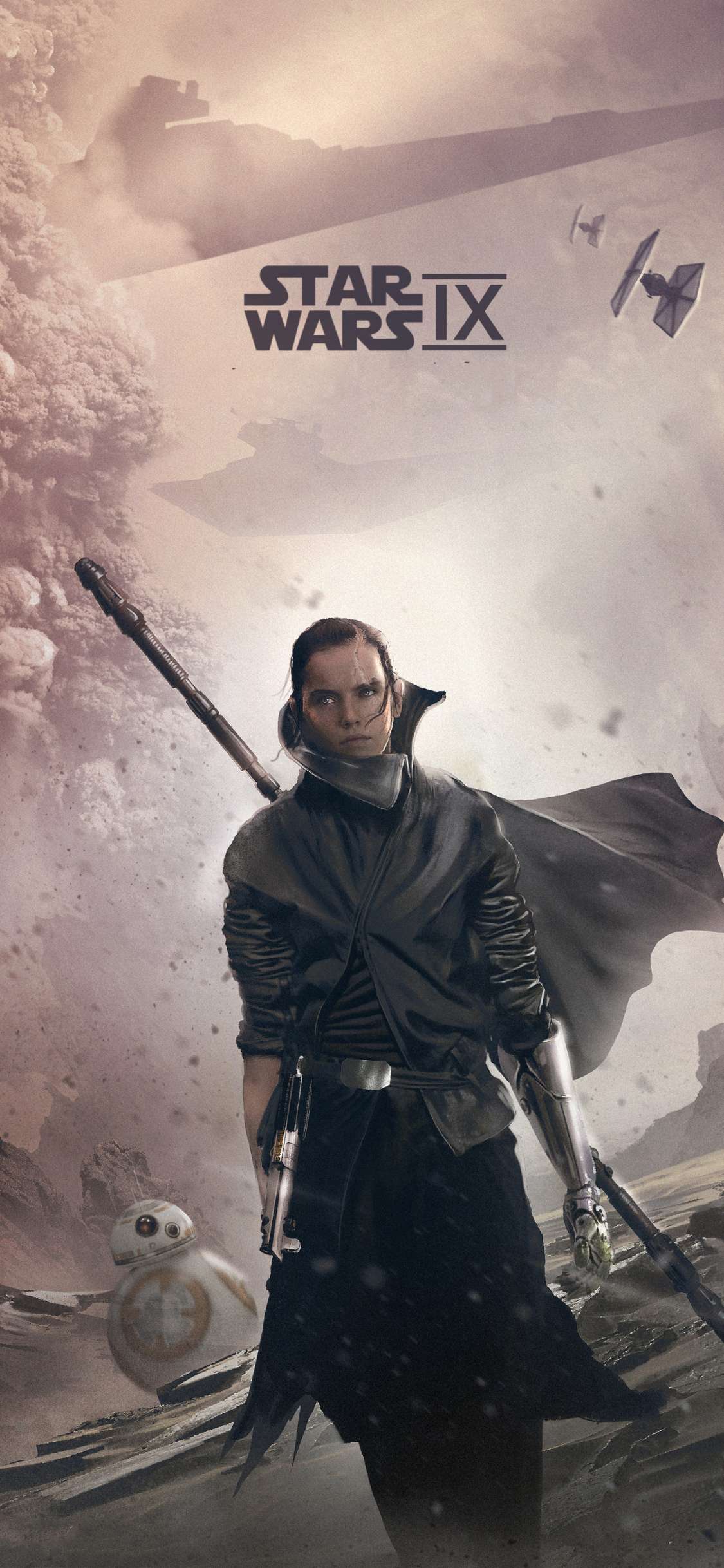 1125x2435 Rey Star Wars iPhone X Wallpaper