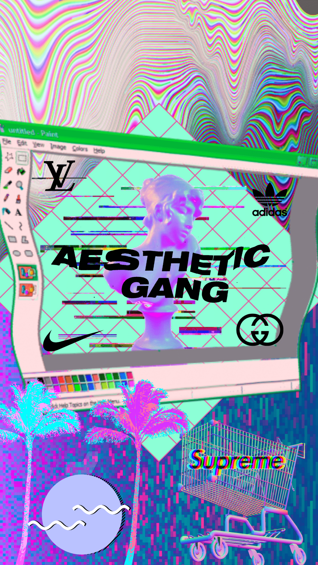 1080x1920 Vaporwave aesthetic by Rebeca Carvalho (3) aesthetic wallpaper glitch aesthetic vaporwave. Glitch wallpaper, Vaporwave wallpaper, Vaporwave art