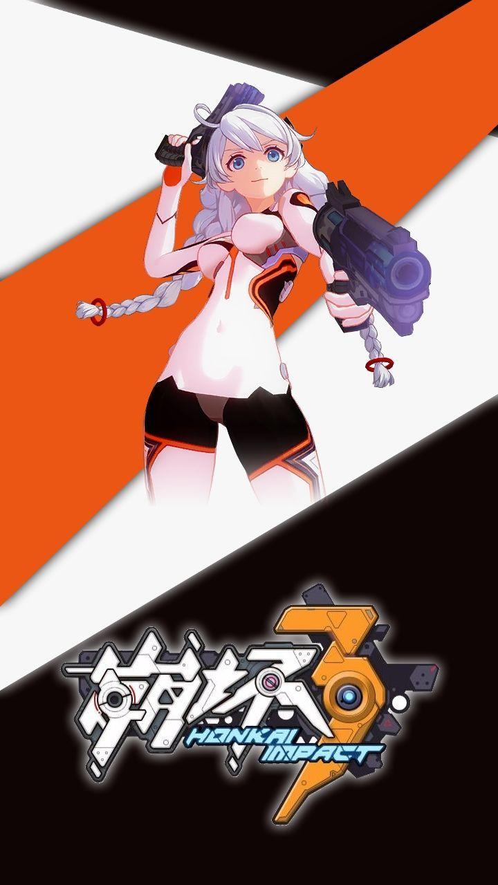 720x1280 Kiana Kaslana White Silk phone wallpaper. Hình nền