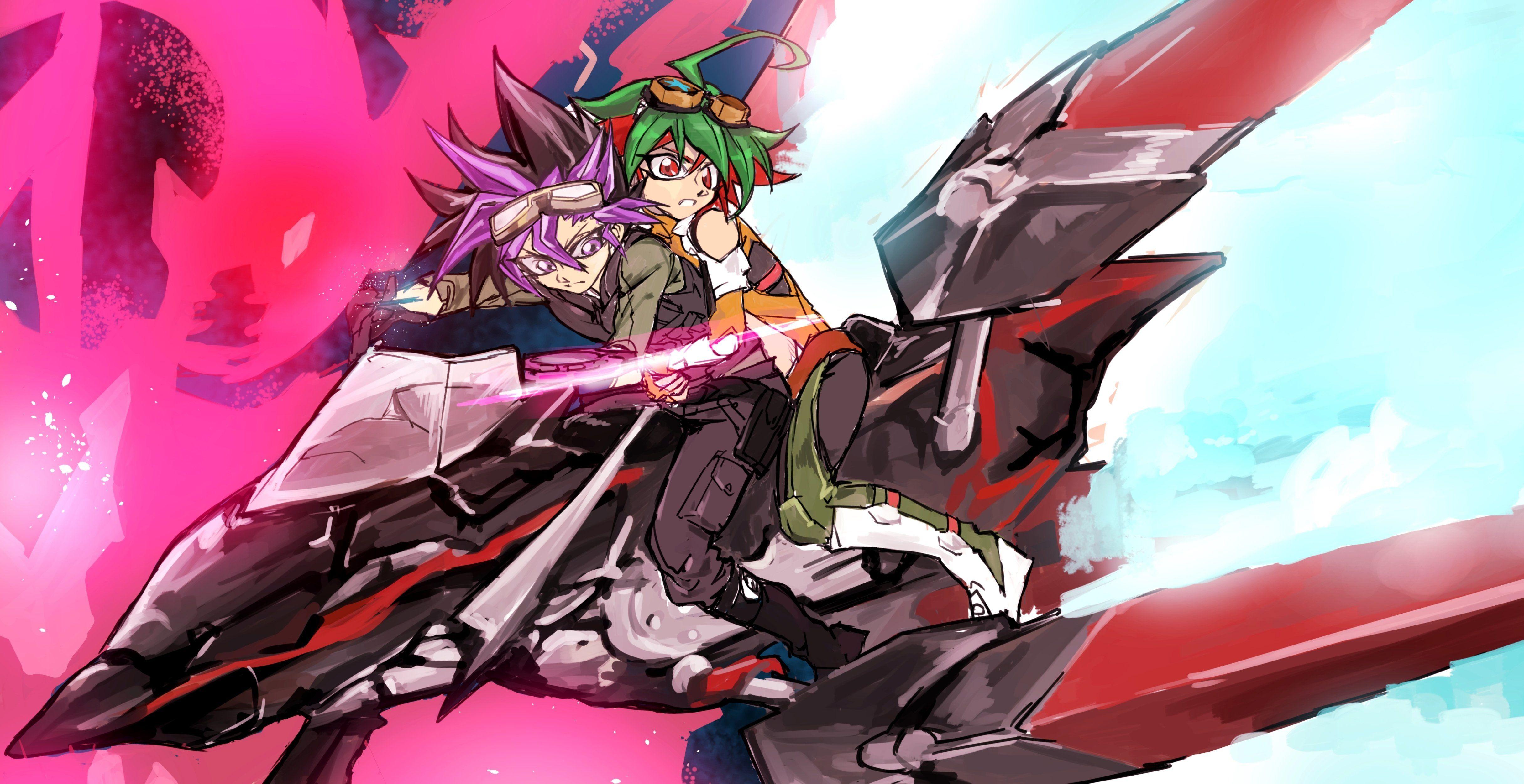 4863x2502 Yu Gi Oh! Yu Gi Oh! ARC V Yuto (Yu Gi Oh! ARC V) Sakaki Yuya Goggles Wallpaperx2502