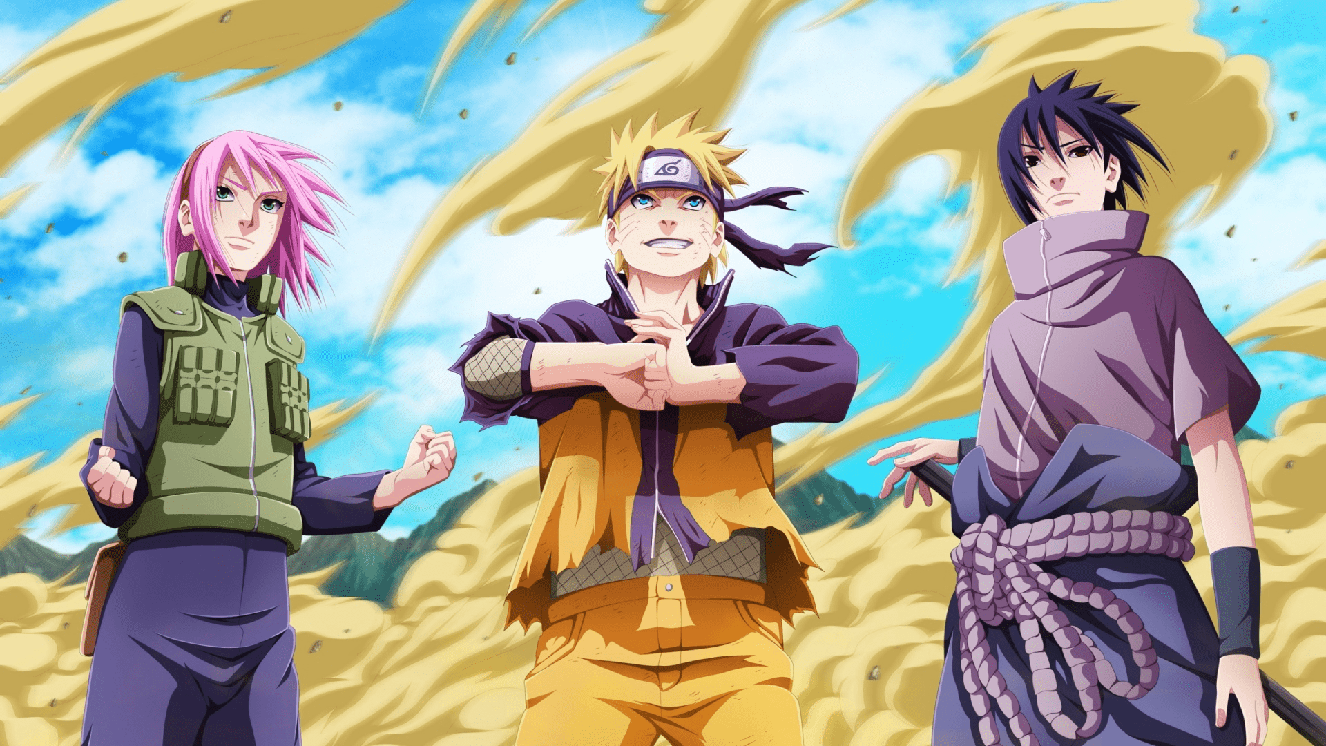 Naruto Goku Luffy and Ichigo Coloring by the big three anime HD wallpaper   Pxfuel