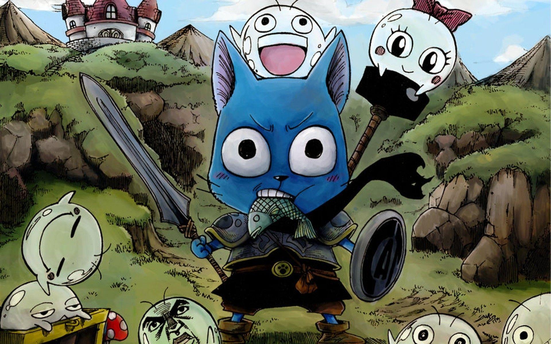1920x1200 Fairy Tail Happy Wallpaper
