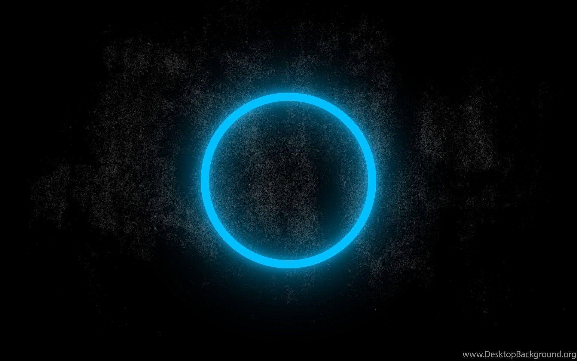 1920x1200 Blue Neon Circle Glowing In The Dark Wallpaper 23834 Desktop Background