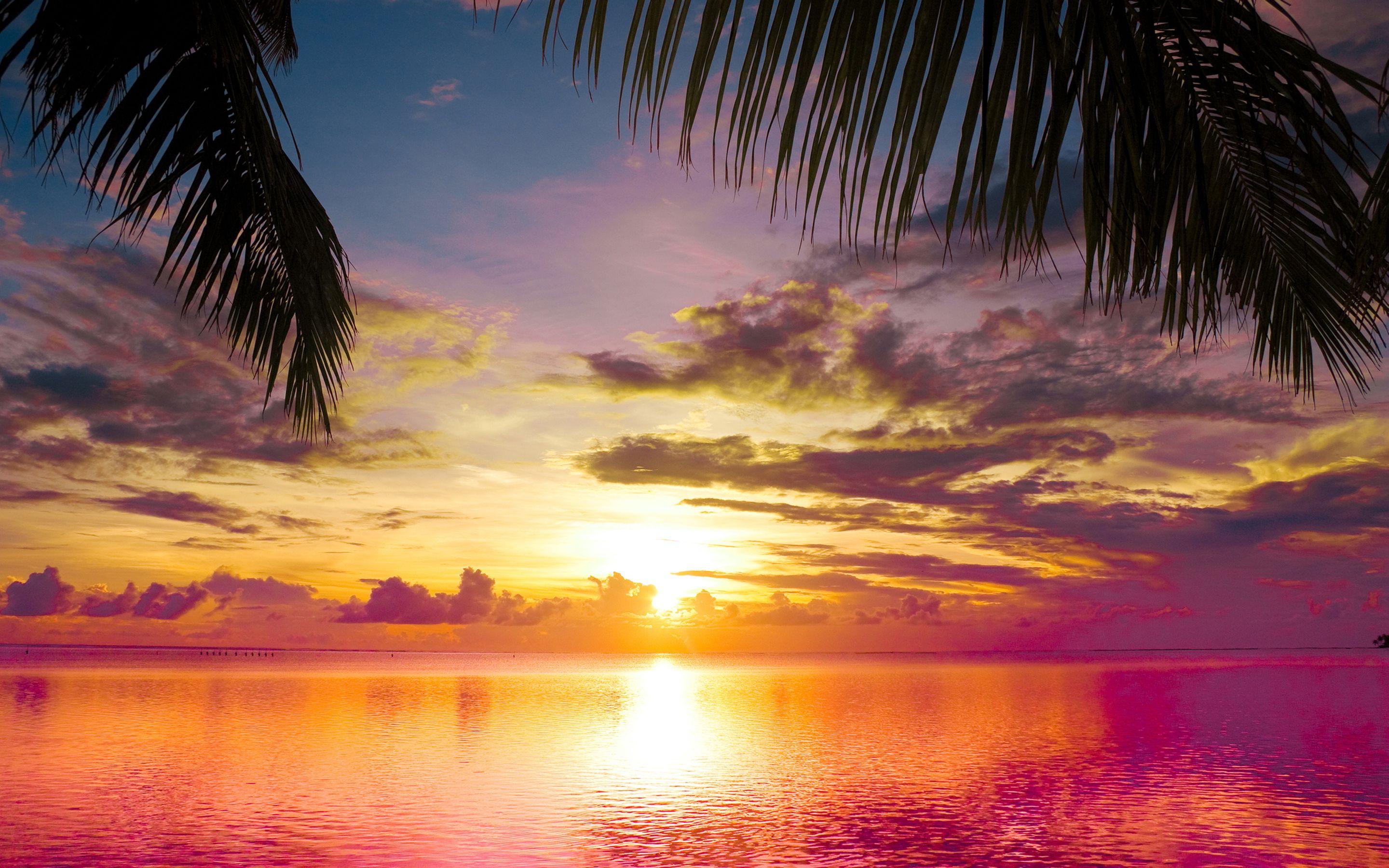 2880x1800 Beach Scene Wallpaper