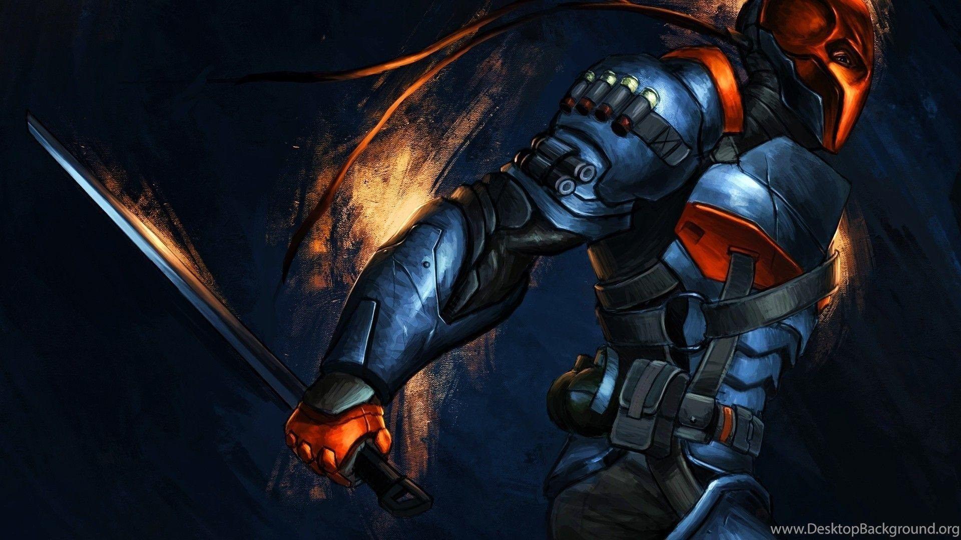 1920x1080 Deathstroke, Painting, Batman, Batman: Arkham Origins Wallpaper HD Desktop Background