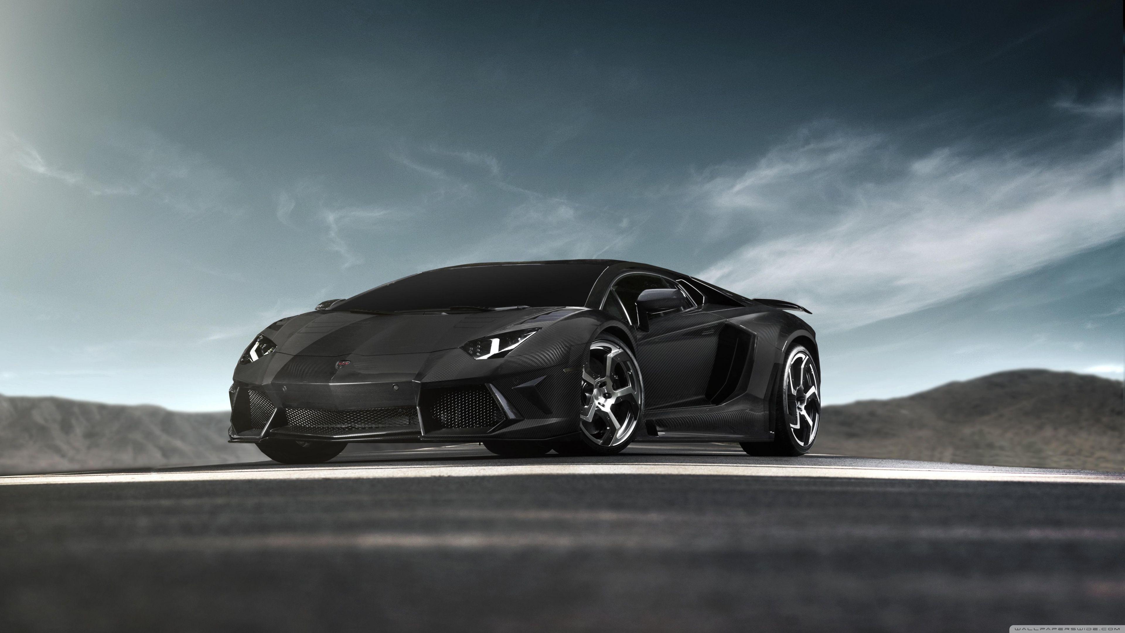 3840x2160 Siêu xe Lamborghini Aventador màu đen â ?? ¤ Hình nền máy tính để bàn HD 4K