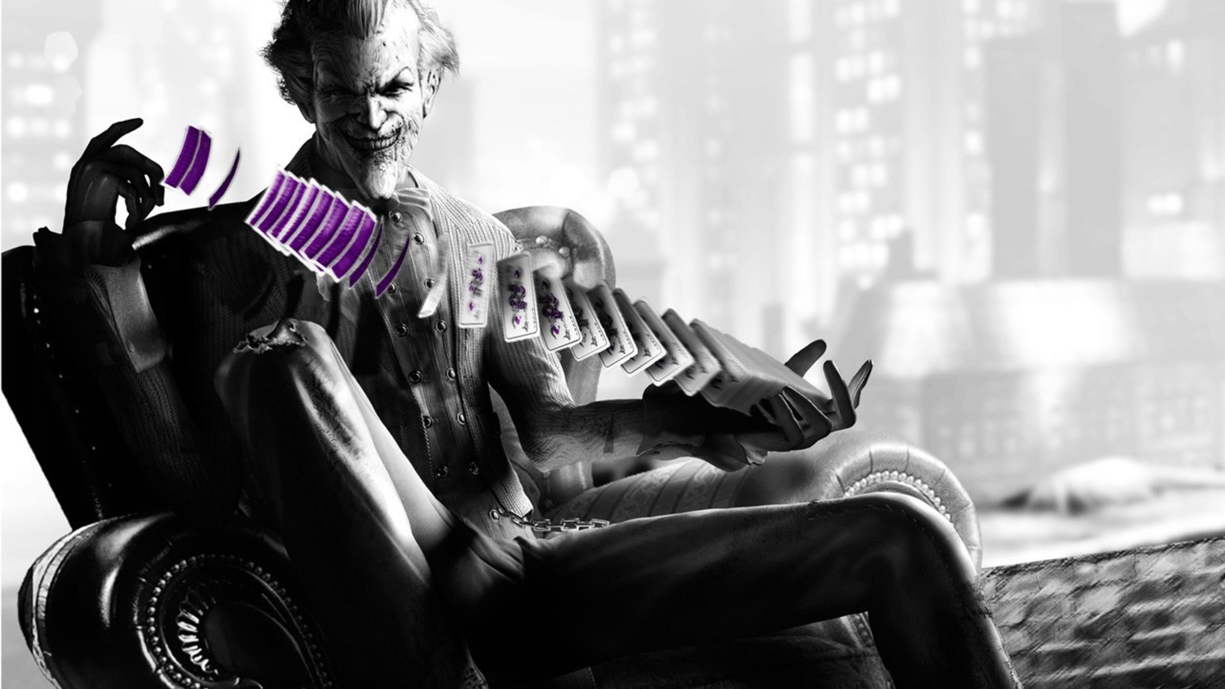 2400x1350 Joker Arkham Asylum Wallpaper 2400x