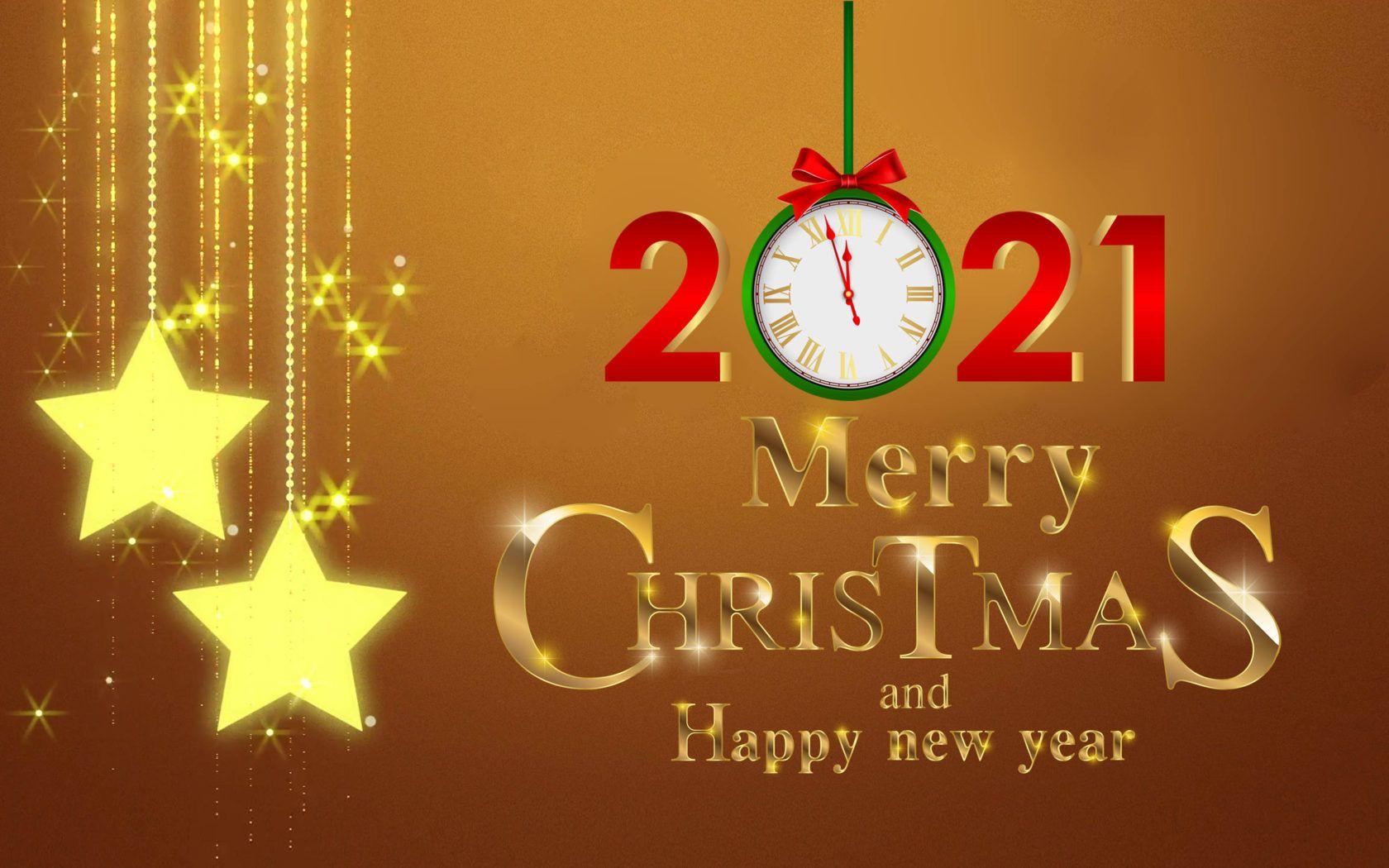 1680x1050 Merry Christmas And Happy New Year 2021 Gold 4k Ultra HD Desktop Wallpaper For Computers Laptop Tablet And Mobile Phones :