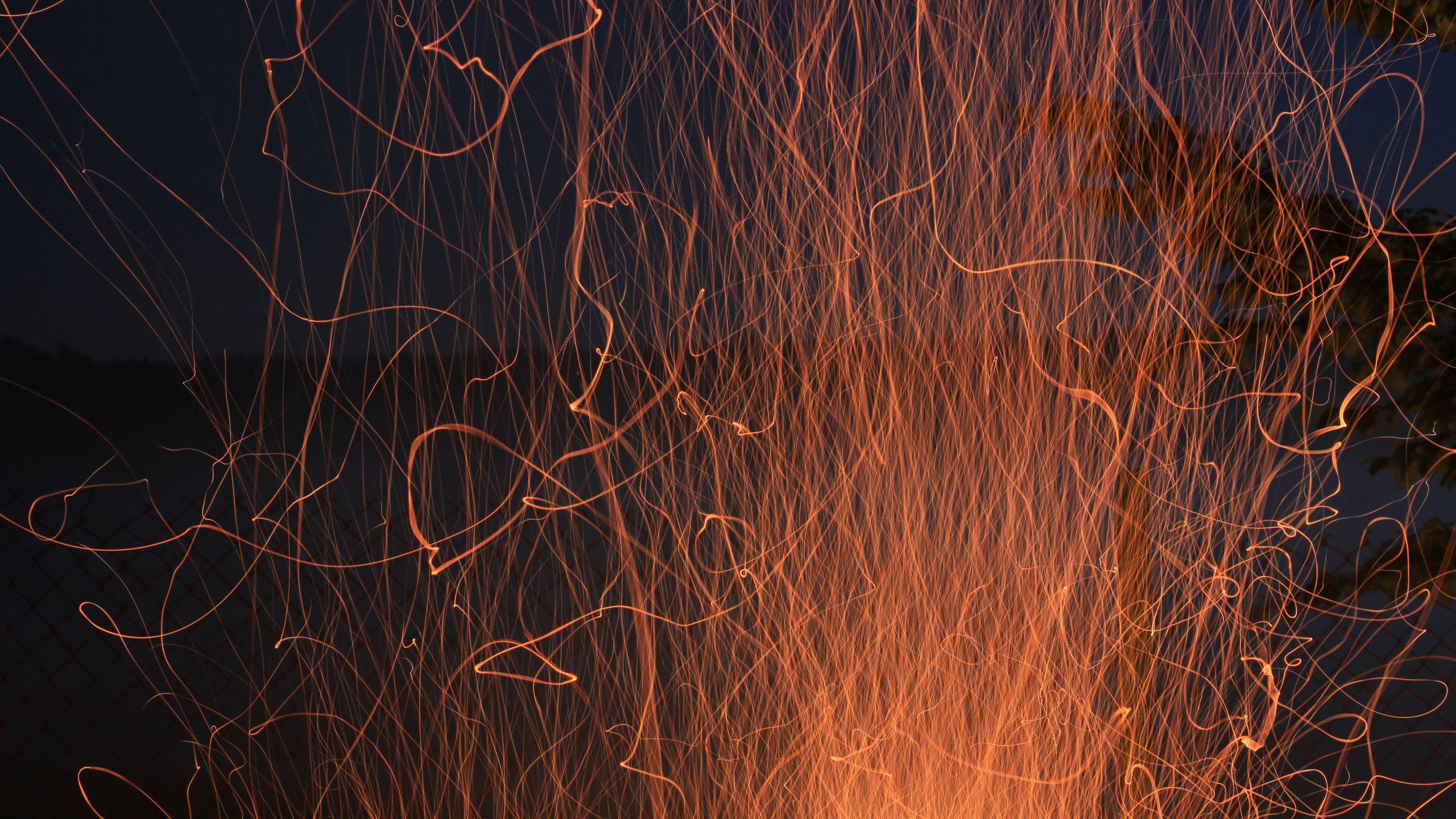 2560x1440 Download 2560x1440 wallpaper fire flames, sparks, glow, smoke, dual wide, widescreen 16: widescreen, 2560x1440 HD image, background, 717