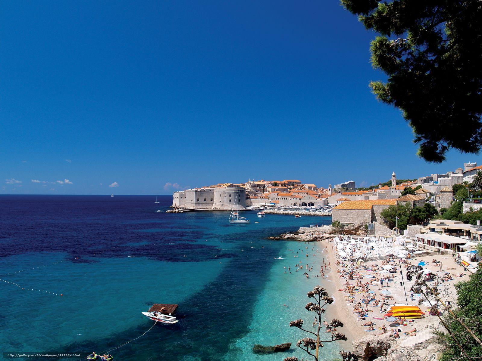 1600x1200 Download Wallpaper Fortress, Seashore, Dubrovnik, Croatia HD Wallpaper