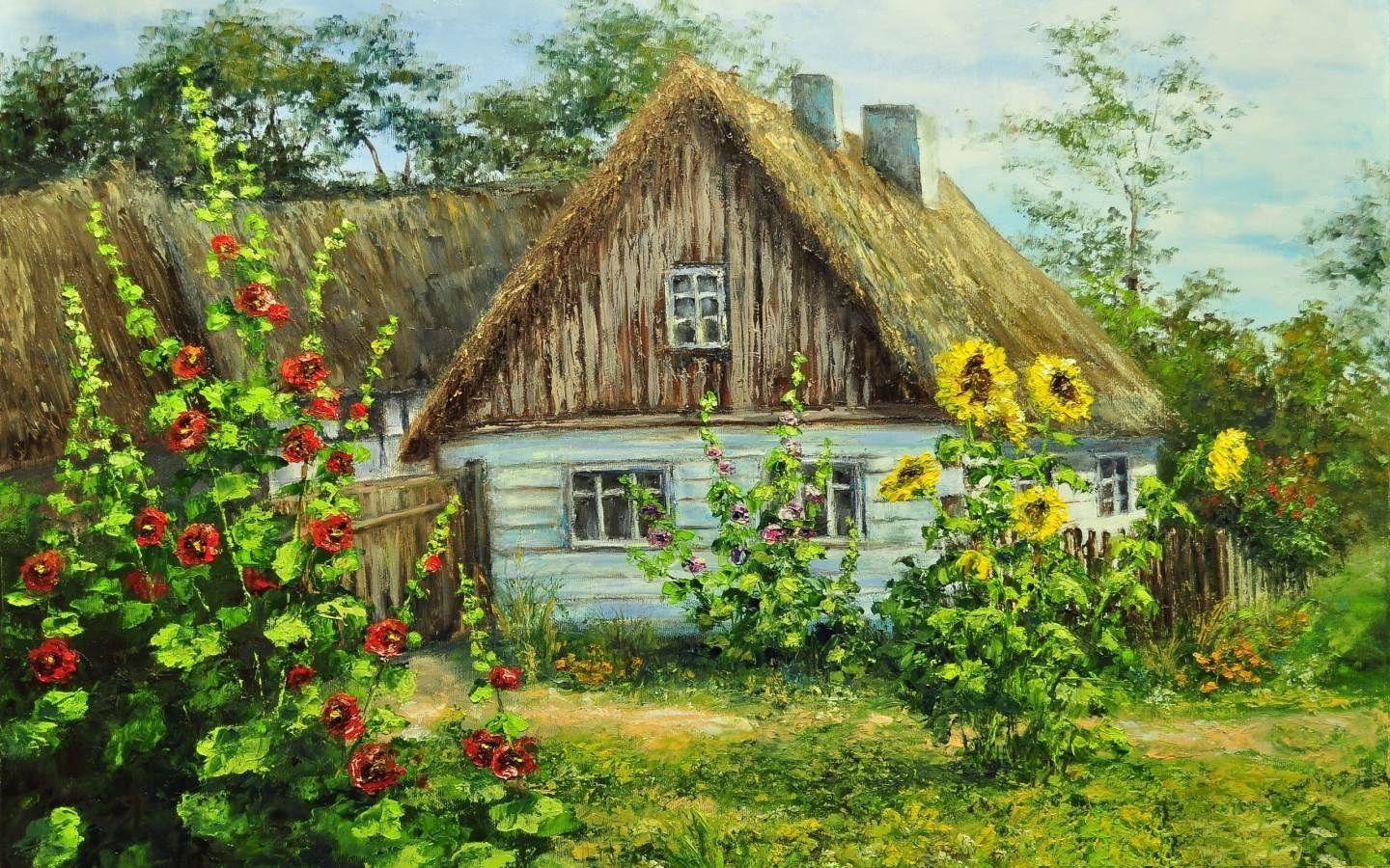 1440x900 Beautiful Cottage Wallpaper