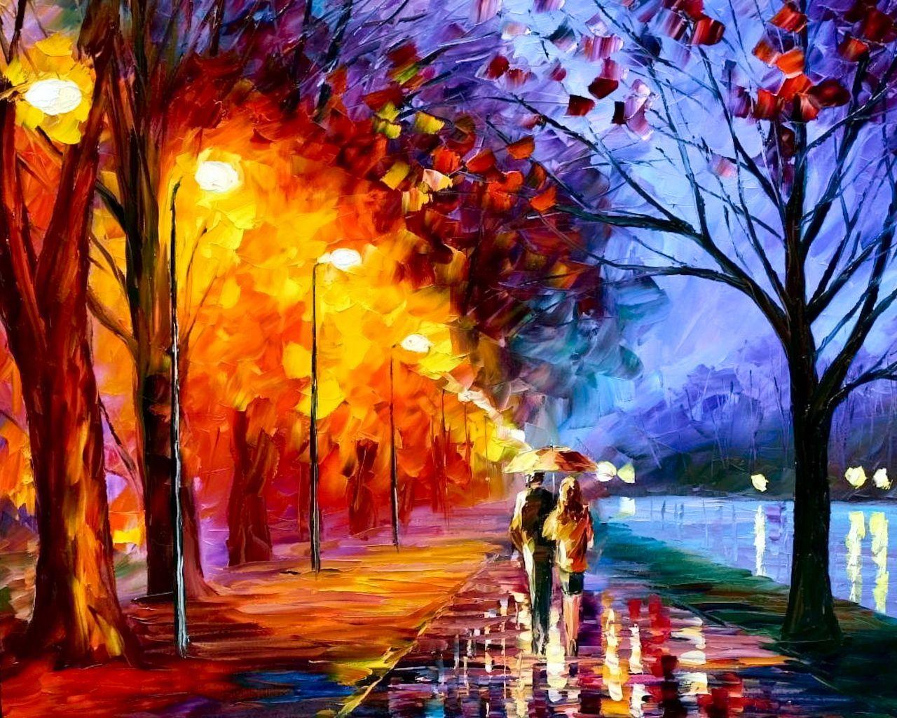 1280x1024 After Rain Wallpaper, Painting