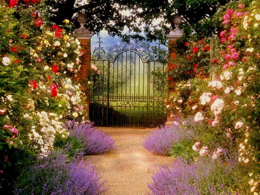 1024x768 Free Wallpaper gardens.. Garden Gate Wallpaper Free
