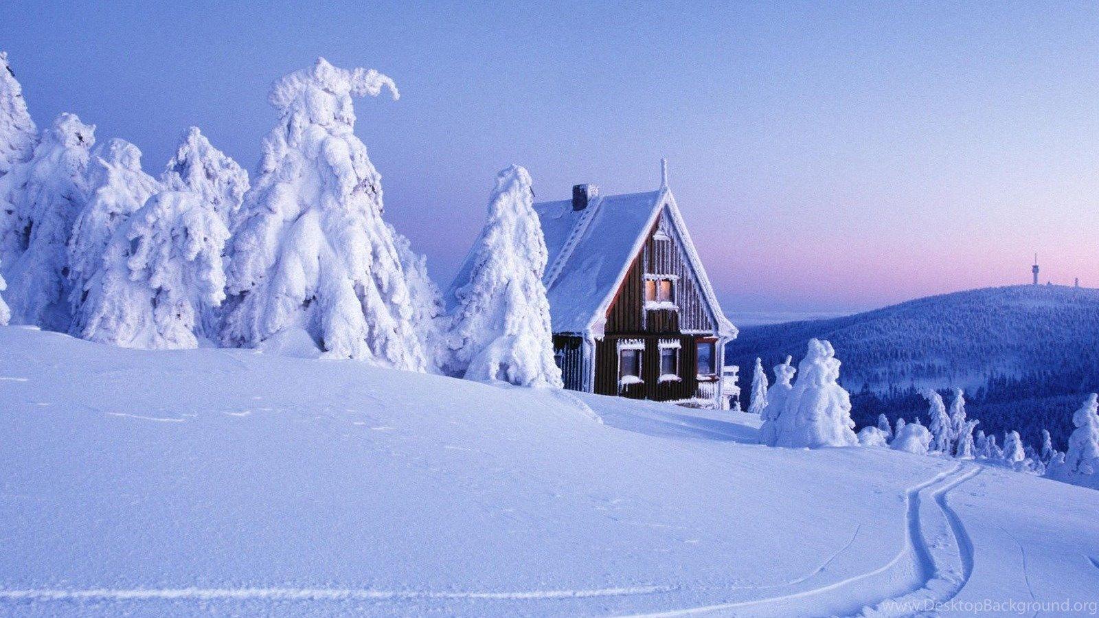 1600x900 New Winter Cabin Christmas Scene Log Deep Snow Wallpaper Desktop Background
