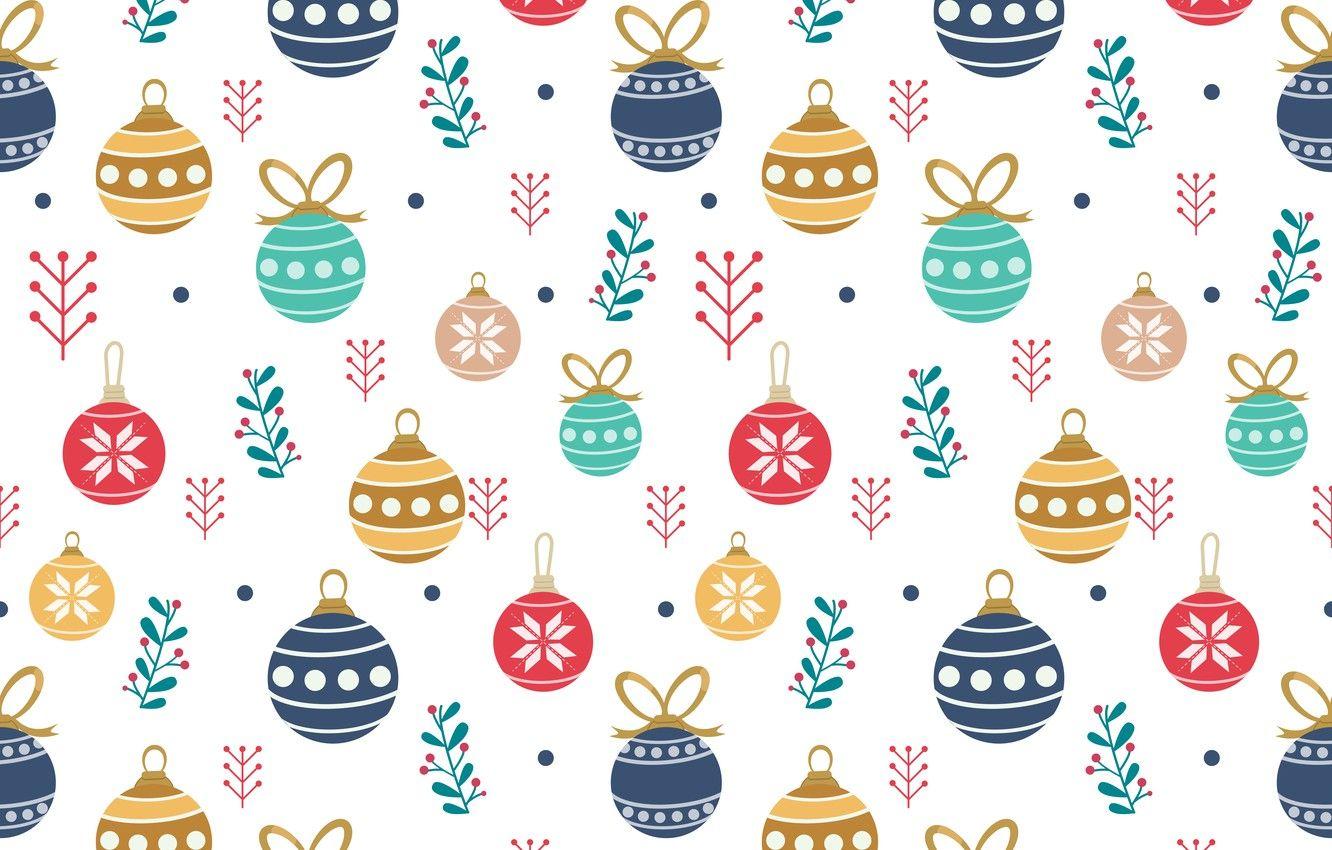 1332x850 Cute Christmas Pattern Wallpaper