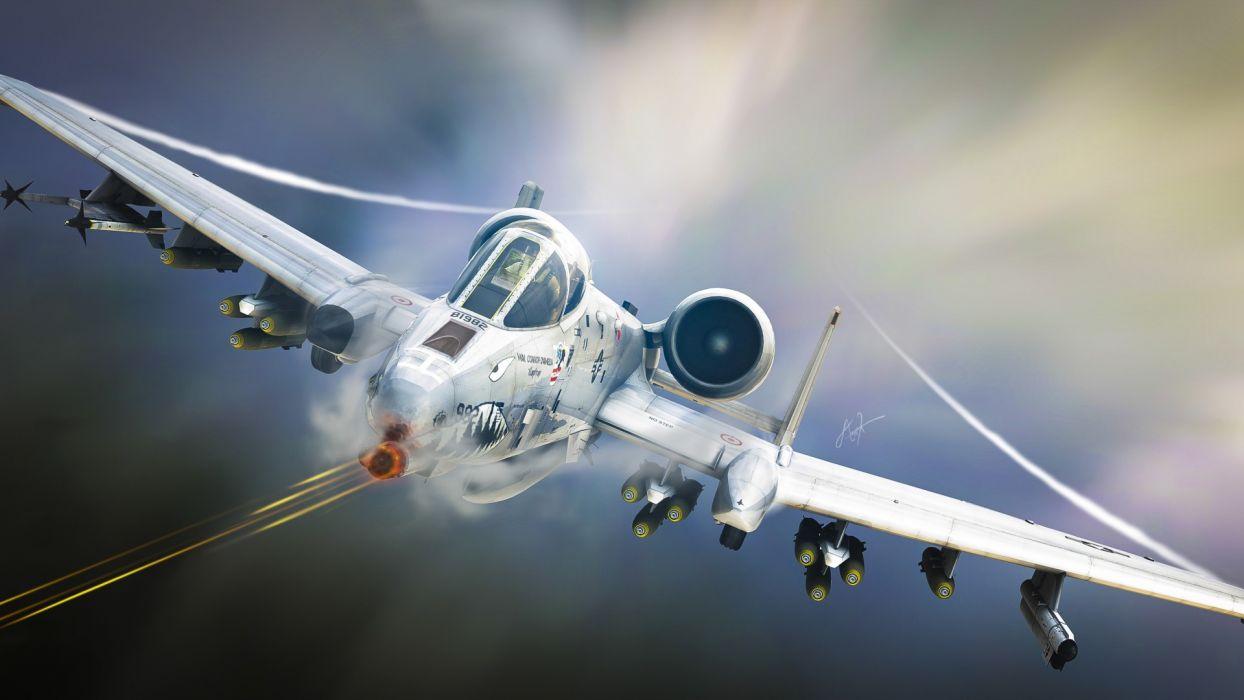 1244x700 A 10 Tankbuster Attack Aircraft Airplane Aviation Art Military Wallpaperx1080