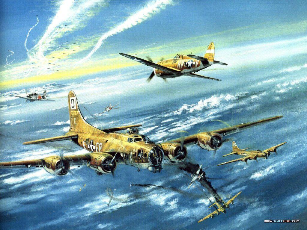 1024x768 Air Combat Paintings Vol02 Aviation Art .